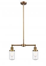 Innovations Lighting 209-BB-G314-LED - Dover - 2 Light - 21 inch - Brushed Brass - Stem Hung - Island Light