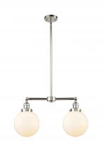 Innovations Lighting 209-PN-G201-8 - Beacon - 2 Light - 25 inch - Polished Nickel - Stem Hung - Island Light