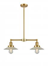 Innovations Lighting 209-SG-G2-LED - Halophane - 2 Light - 21 inch - Satin Gold - Stem Hung - Island Light