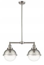 Innovations Lighting 209-SN-HFS-82-SN-LED - Hampden - 2 Light - 18 inch - Brushed Satin Nickel - Stem Hung - Island Light