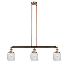 Innovations Lighting 213-AC-G302 - Colton - 3 Light - 38 inch - Antique Copper - Stem Hung - Island Light