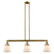 Innovations Lighting 213-BB-G61 - Cone - 3 Light - 39 inch - Brushed Brass - Stem Hung - Island Light