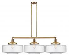 Innovations Lighting 213-BB-G694-16-LED - Bridgeton - 3 Light - 50 inch - Brushed Brass - Stem Hung - Island Light