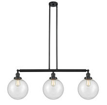 Innovations Lighting 213-BK-G204-10 - Beacon - 3 Light - 42 inch - Matte Black - Stem Hung - Island Light