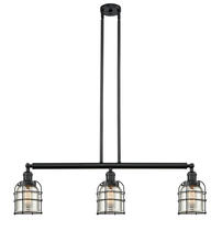 Innovations Lighting 213-BK-G58-CE - Bell Cage - 3 Light - 39 inch - Matte Black - Stem Hung - Island Light