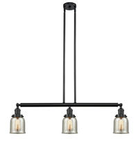 Innovations Lighting 213-BK-G58-LED - Bell - 3 Light - 38 inch - Matte Black - Stem Hung - Island Light