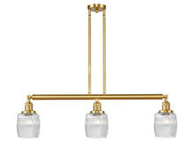 Innovations Lighting 213-SG-G302 - Colton - 3 Light - 38 inch - Satin Gold - Stem Hung - Island Light