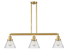 Innovations Lighting 213-SG-G44 - Cone - 3 Light - 40 inch - Satin Gold - Stem Hung - Island Light