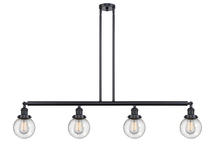 Innovations Lighting 214-BK-G204-6-LED - Beacon - 4 Light - 51 inch - Matte Black - Stem Hung - Island Light