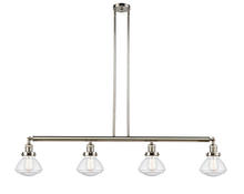 Innovations Lighting 214-PN-G324-LED - Olean - 4 Light - 51 inch - Polished Nickel - Stem Hung - Island Light