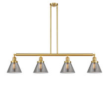 Innovations Lighting 214-SG-G43 - Cone - 4 Light - 52 inch - Satin Gold - Stem Hung - Island Light