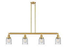 Innovations Lighting 214-SG-G54-LED - Bell - 4 Light - 50 inch - Satin Gold - Stem Hung - Island Light