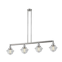 Innovations Lighting 214-SN-G532-LED - Oxford - 4 Light - 52 inch - Brushed Satin Nickel - Stem Hung - Adjustable Island Light