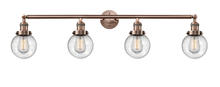 Innovations Lighting 215-AC-G204-6-LED - Beacon - 4 Light - 42 inch - Antique Copper - Bath Vanity Light