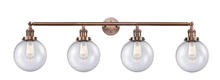 Innovations Lighting 215-AC-G204-8-LED - Beacon - 4 Light - 44 inch - Antique Copper - Bath Vanity Light