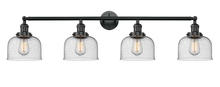 Innovations Lighting 215-BK-G74-LED - Bell - 4 Light - 44 inch - Matte Black - Bath Vanity Light