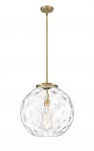 Innovations Lighting 221-1S-BB-G1215-16 - Athens Water Glass - 1 Light - 16 inch - Brushed Brass - Stem Hung - Pendant