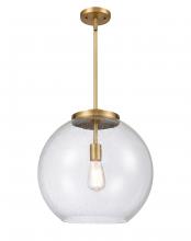 Innovations Lighting 221-1S-BB-G124-16-LED - Athens - 1 Light - 16 inch - Brushed Brass - Stem Hung - Pendant