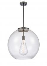 Innovations Lighting 221-1S-BK-G124-18-LED - Athens - 1 Light - 18 inch - Matte Black - Stem Hung - Pendant