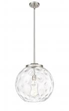 Innovations Lighting 221-1S-SN-G1215-16 - Athens Water Glass - 1 Light - 16 inch - Brushed Satin Nickel - Stem Hung - Pendant