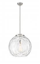 Innovations Lighting 221-1S-SN-G1215-18 - Athens Water Glass - 1 Light - 18 inch - Brushed Satin Nickel - Stem Hung - Pendant