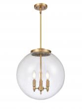 Innovations Lighting 221-3S-BB-G204-16-LED - Beacon - 3 Light - 16 inch - Brushed Brass - Cord hung - Pendant