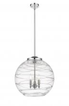 Innovations Lighting 221-3S-PC-G1213-18-LED - Athens Deco Swirl - 3 Light - 18 inch - Polished Chrome - Cord hung - Pendant