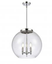 Innovations Lighting 221-3S-PC-G124-16-LED - Athens - 3 Light - 16 inch - Polished Chrome - Cord hung - Pendant