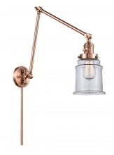 Innovations Lighting 238-AC-G182-LED - Canton - 1 Light - 6 inch - Antique Copper - Swing Arm