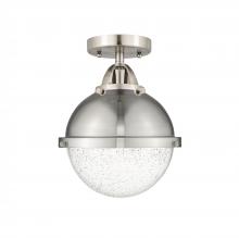 Innovations Lighting 288-1C-SN-HFS-84-SN-LED - Hampden - 1 Light - 9 inch - Brushed Satin Nickel - Semi-Flush Mount