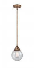 Innovations Lighting 288-1S-AC-G204-6-LED - Beacon - 1 Light - 6 inch - Antique Copper - Cord hung - Mini Pendant