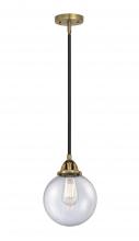 Innovations Lighting 288-1S-BAB-G204-8-LED - Beacon - 1 Light - 8 inch - Black Antique Brass - Cord hung - Mini Pendant