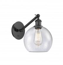 Innovations Lighting 317-1W-BK-G124-8-LED - Athens - 1 Light - 8 inch - Matte Black - Sconce