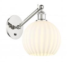 Innovations Lighting 317-1W-PN-G1217-8WV - White Venetian - 1 Light - 8 inch - Polished Nickel - Sconce