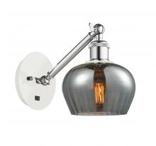 Innovations Lighting 317-1W-WPC-G93 - Fenton - 1 Light - 7 inch - White Polished Chrome - Adjustable Sconce