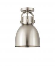 Innovations Lighting 410-1F-SN-M412-8SN - Newton Bell - 1 Light - 8 inch - Satin Nickel - Flush Mount