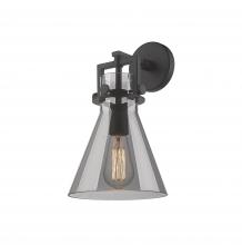 Innovations Lighting 411-1W-BK-G411-8SM - Newton Cone - 1 Light - 8 inch - Matte Black - Sconce