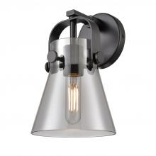 Innovations Lighting 423-1W-BK-G411-6SM - Pilaster II Cone - 1 Light - 7 inch - Matte Black - Sconce