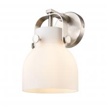 Innovations Lighting 423-1W-SN-G412-6WH - Pilaster II Bell - 1 Light - 7 inch - Satin Nickel - Sconce