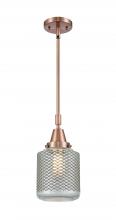 Innovations Lighting 447-1S-AC-G262-LED - Stanton - 1 Light - 6 inch - Antique Copper - Mini Pendant