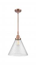 Innovations Lighting 447-1S-AC-G44-L-LED - Cone - 1 Light - 12 inch - Antique Copper - Mini Pendant