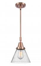 Innovations Lighting 447-1S-AC-G44-LED - Cone - 1 Light - 8 inch - Antique Copper - Mini Pendant