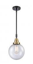 Innovations Lighting 447-1S-BAB-G204-8-LED - Beacon - 1 Light - 8 inch - Black Antique Brass - Mini Pendant