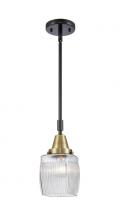 Innovations Lighting 447-1S-BAB-G302-LED - Colton - 1 Light - 6 inch - Black Antique Brass - Mini Pendant