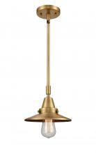 Innovations Lighting 447-1S-BB-M4 - Railroad - 1 Light - 8 inch - Brushed Brass - Mini Pendant