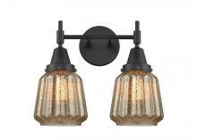 Innovations Lighting 447-2W-BK-G146 - Chatham - 2 Light - 15 inch - Matte Black - Bath Vanity Light