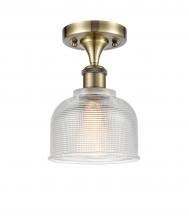 Innovations Lighting 516-1C-AB-G412 - Dayton - 1 Light - 6 inch - Antique Brass - Semi-Flush Mount