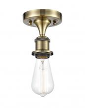 Innovations Lighting 516-1C-AB-LED - Bare Bulb - 1 Light - 5 inch - Antique Brass - Semi-Flush Mount