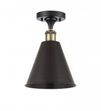 Innovations Lighting 516-1C-BAB-MBC-8-BK-LED - Berkshire - 1 Light - 8 inch - Black Antique Brass - Semi-Flush Mount