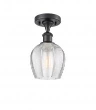 Innovations Lighting 516-1C-BK-G462-6 - Norfolk - 1 Light - 6 inch - Matte Black - Semi-Flush Mount